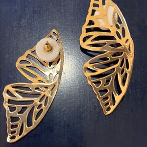 Elegant Gold Butterfly Earrings